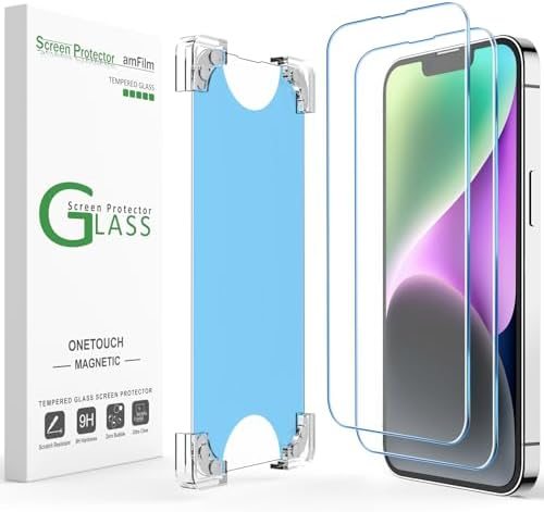 clear tempered glass screen protector for iPhone 13 Pro Max by amFilm