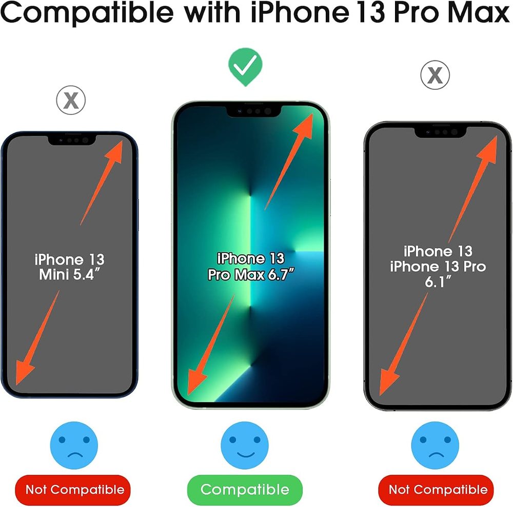 clear tempered glass screen protector for iPhone 13 Pro Max by amFilm
