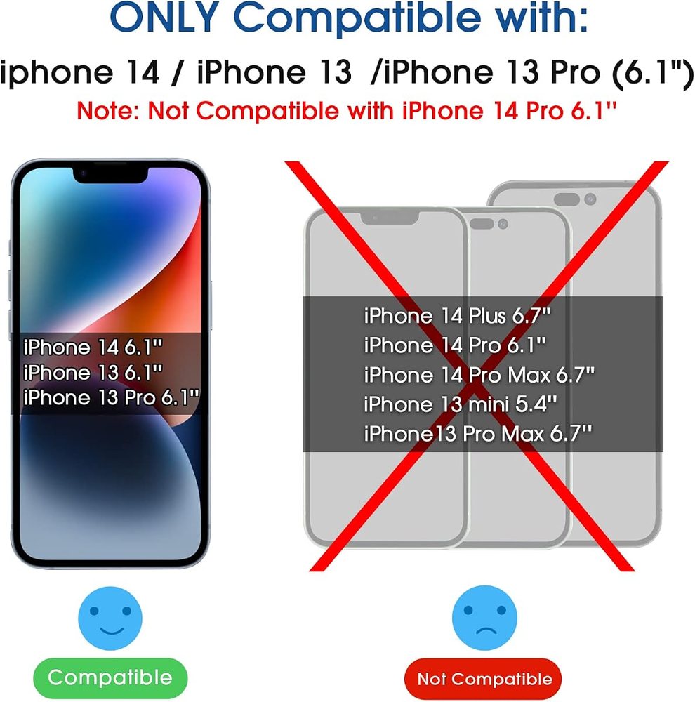clear tempered glass screen protector for iPhone 14 by amFilm