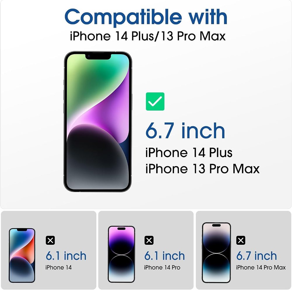 privacy tempered glass screen protector for iPhone 14 Plus/13 Pro by amFilm