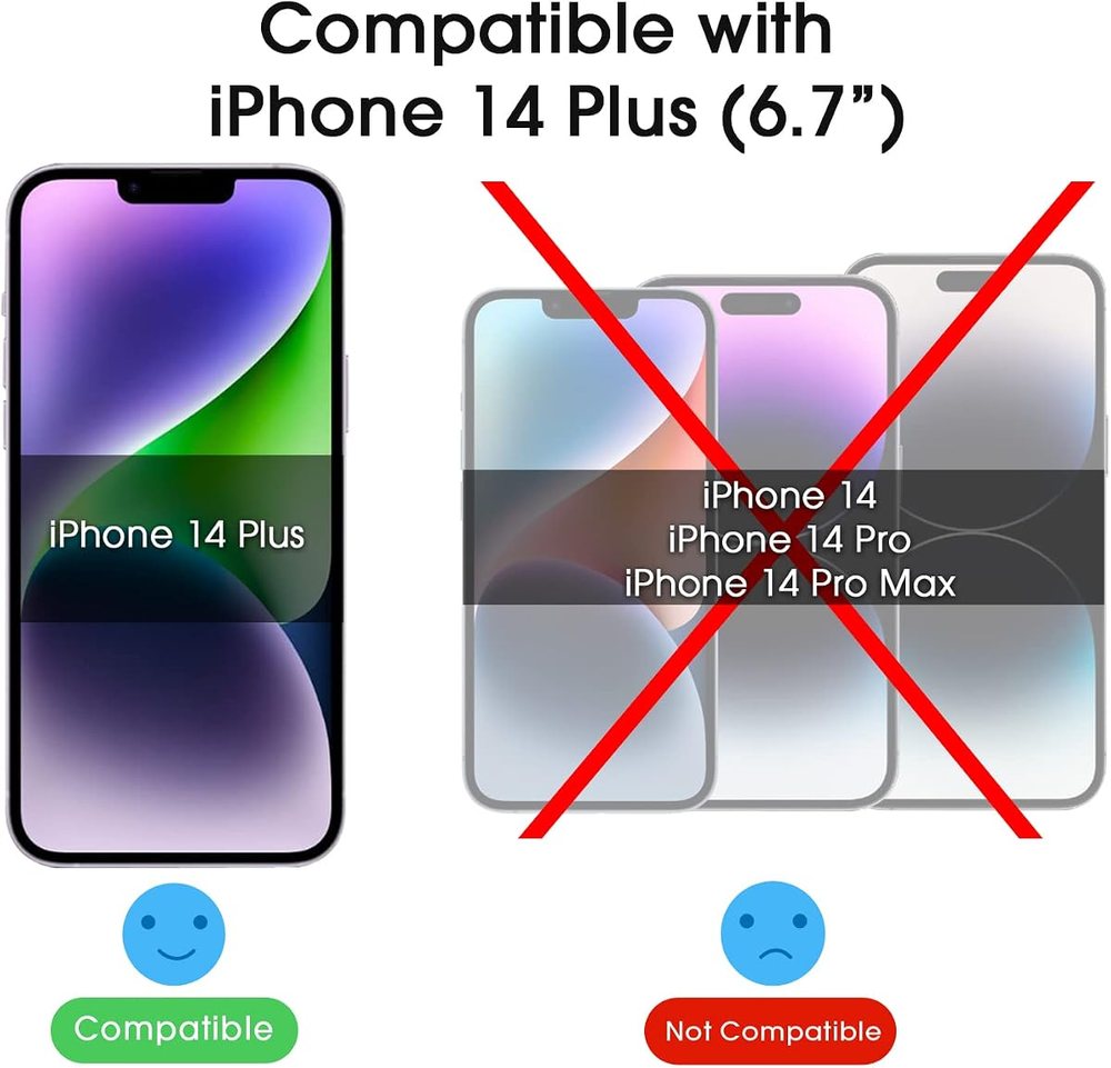 clear tempered glass screen protector for iPhone 14 Plus by amFilm