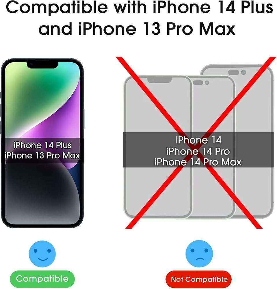 clear tempered glass screen protector for iPhone 14 Plus by amFilm