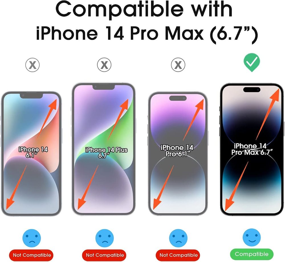 clear tempered glass screen protector for iPhone 14 Pro Max by amFilm