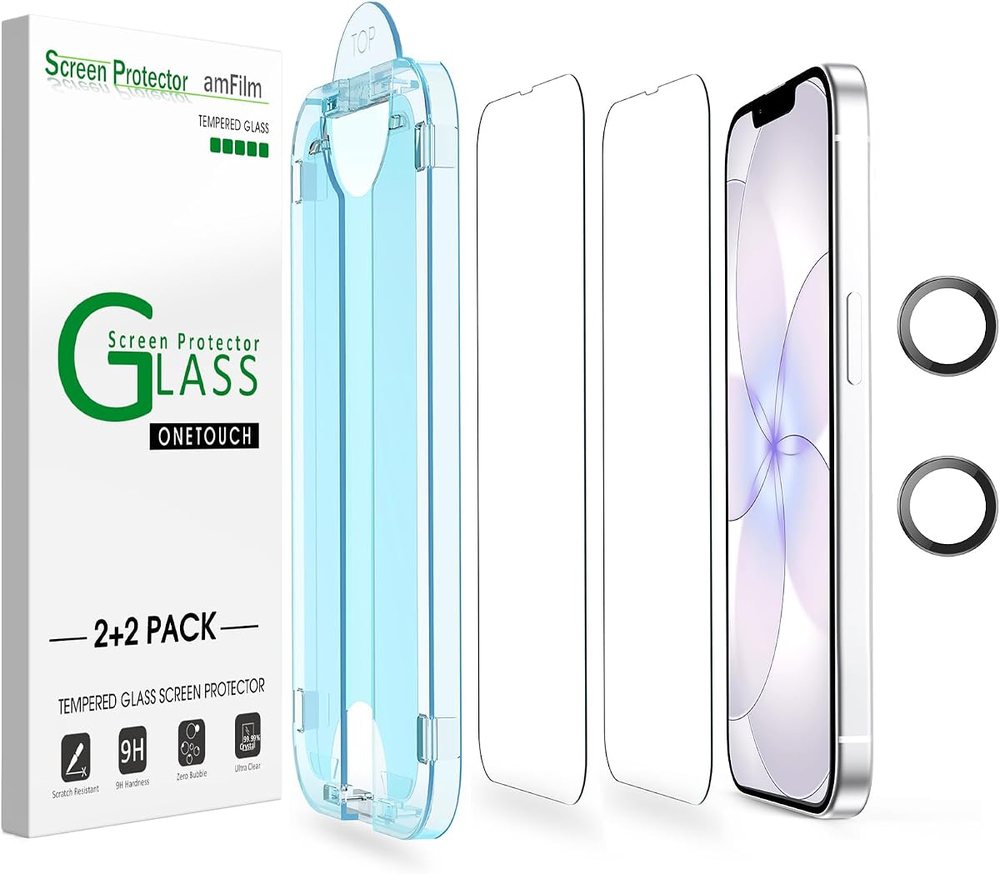 clear tempered glass screen protector for iPhone 17e by amFilm