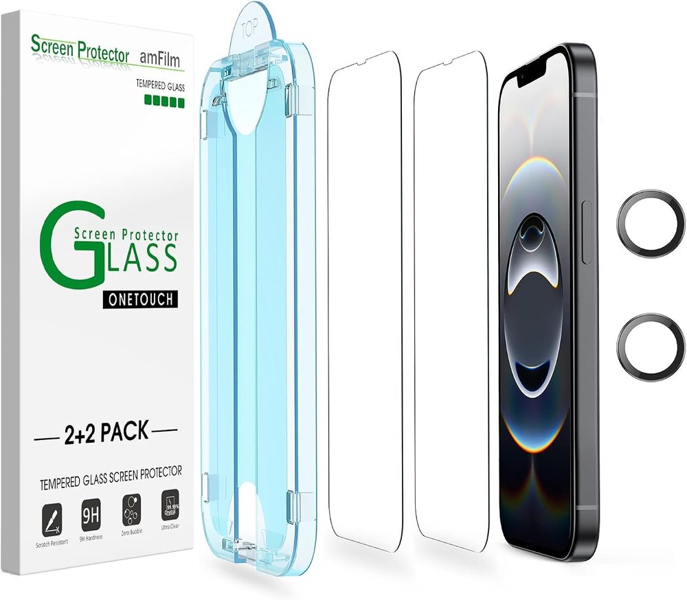 clear tempered glass screen protector for iPhone 17e by amFilm