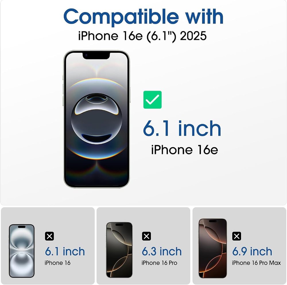 clear tempered glass screen protector for iPhone 17e by amFilm