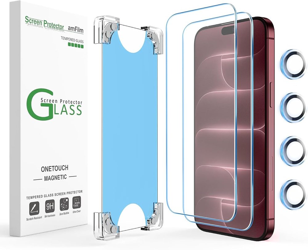 clear tempered glass screen protector for iPhone 18 Pro Max by amFilm