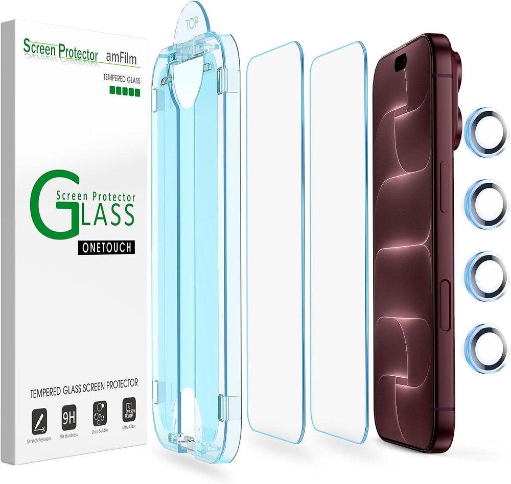 clear tempered glass screen protector for iPhone 18 Pro Max by amFilm