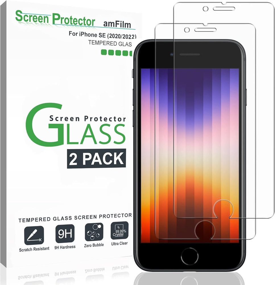 clear tempered glass screen protector for iPhone 8 by amFilm