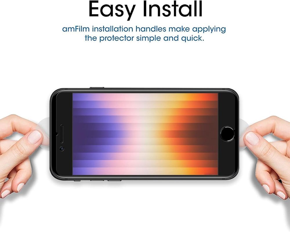 clear tempered glass screen protector for iPhone 8 by amFilm