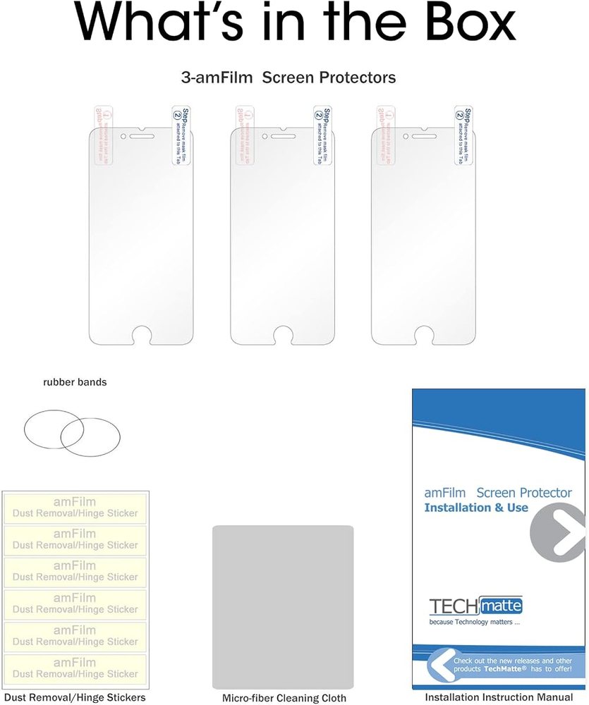 clear tempered glass screen protector for iPhone 8 by amFilm
