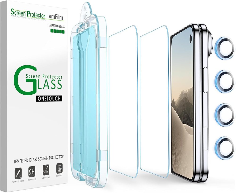 clear tempered glass screen protector for iPhone Duo by amFilm