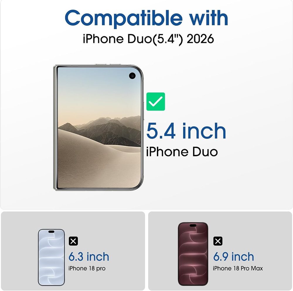 clear tempered glass screen protector for iPhone Duo by amFilm