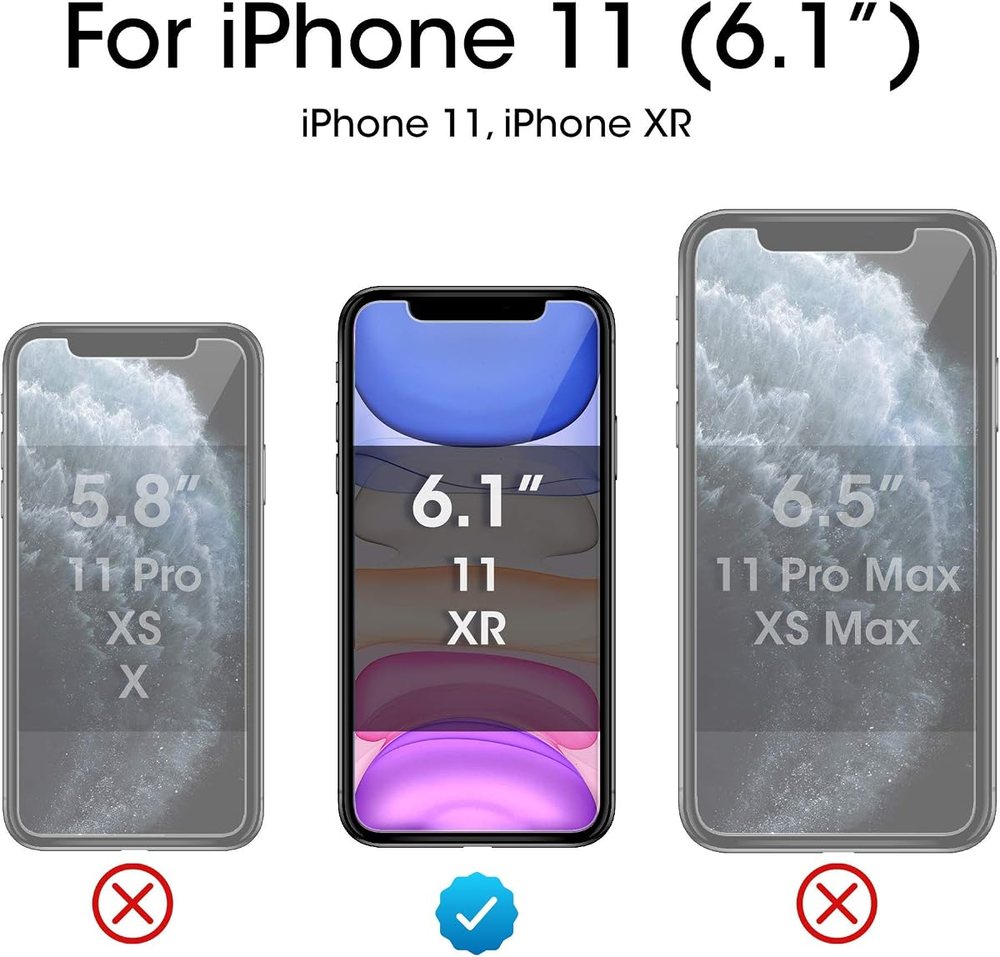 clear tempered glass screen protector for iPhone XR by amFilm
