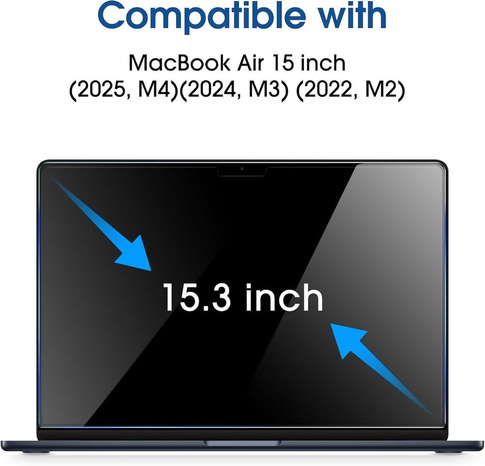 clear tempered glass screen protector for MacBook Air 15 by amFilm