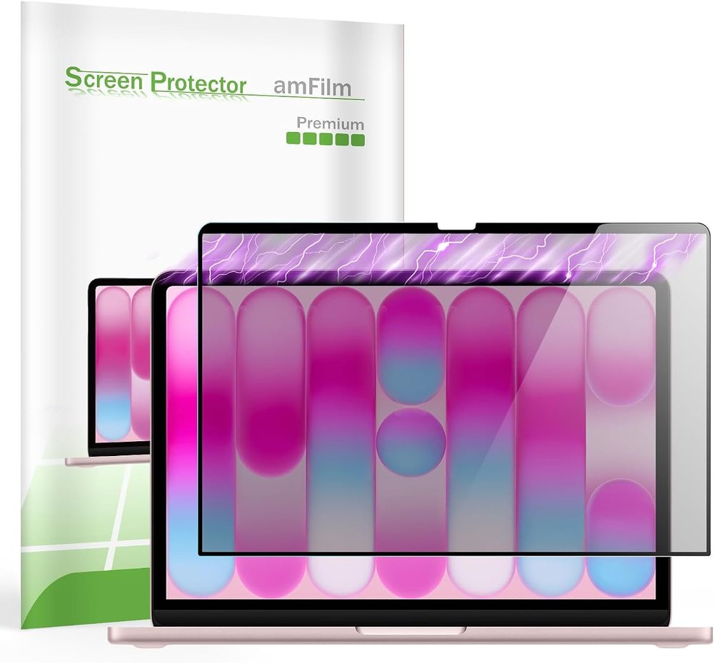 privacy tempered glass screen protector for MacBook by amFilm