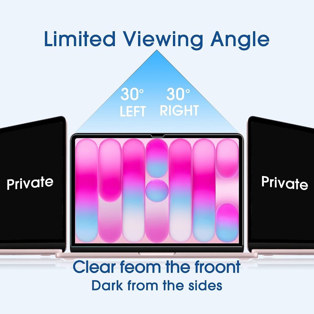 privacy tempered glass screen protector for MacBook by amFilm
