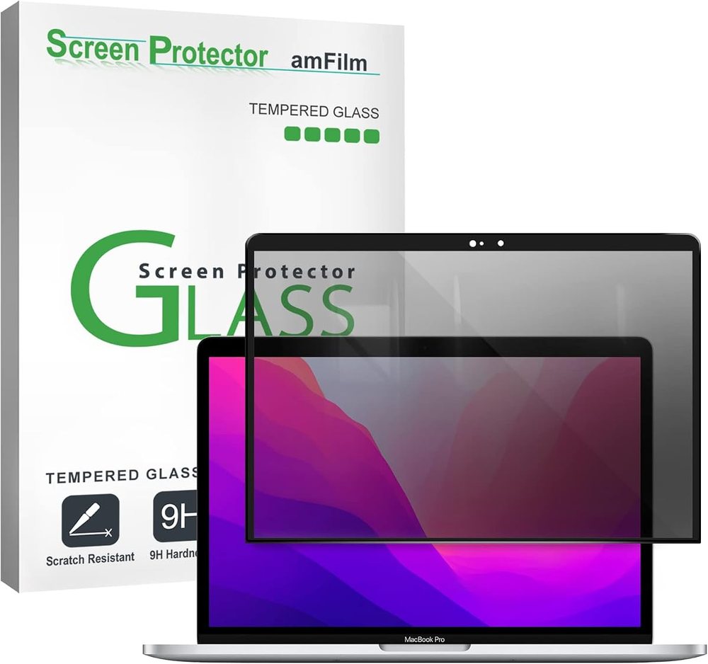 privacy tempered glass screen protector for MacBook Pro 13 by amFilm