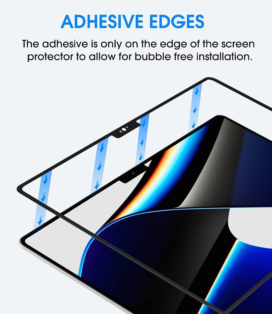 clear tempered glass screen protector for MacBook Pro 14.2 by amFilm