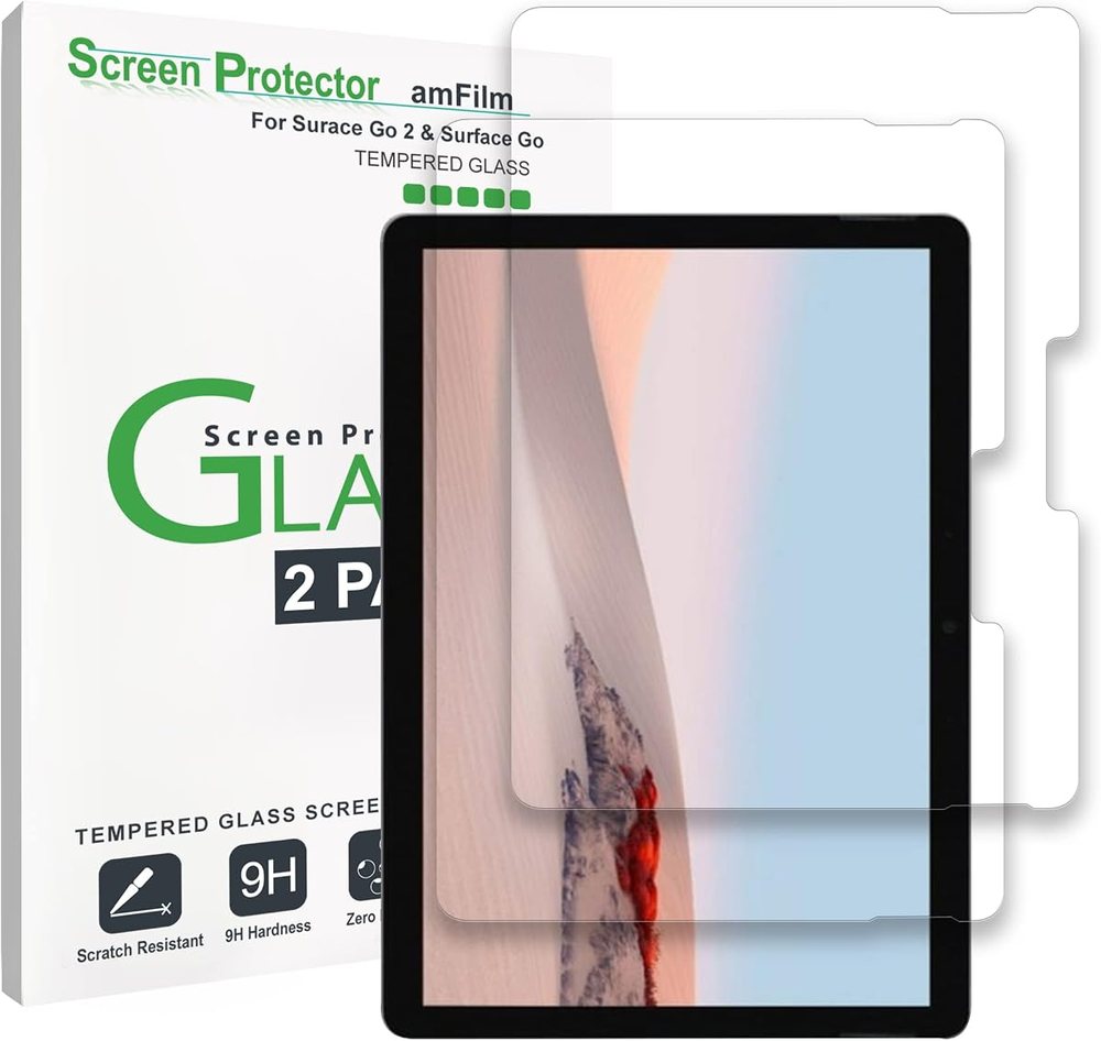 clear tempered glass screen protector for Microsoft Surface GO 4 by amFilm