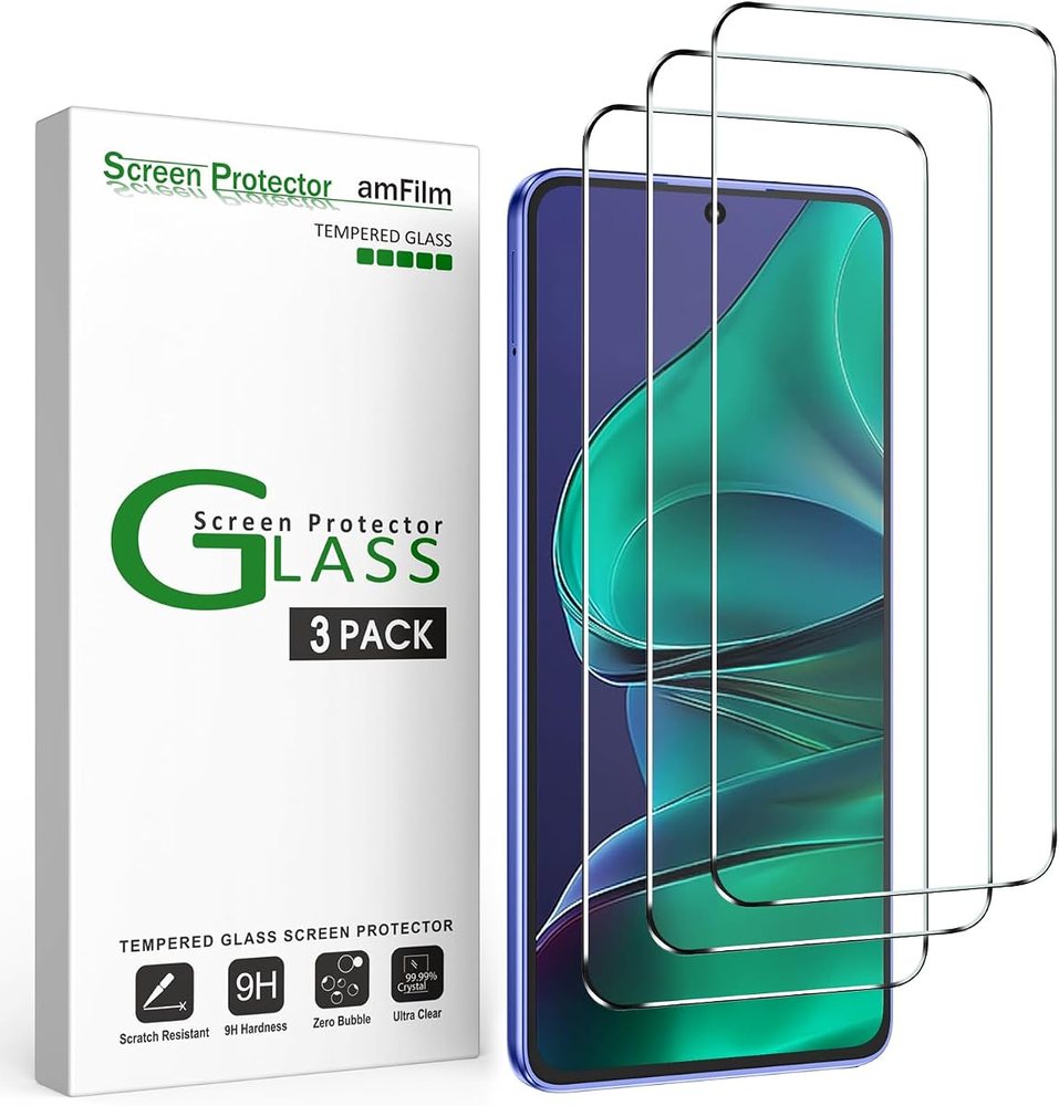clear tempered glass screen protector for Motorola Moto G Stylus by amFilm