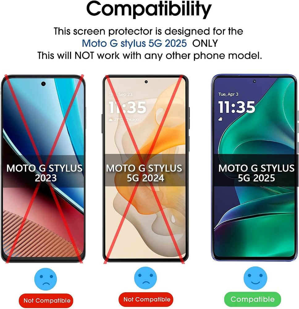 clear tempered glass screen protector for Motorola Moto G Stylus by amFilm