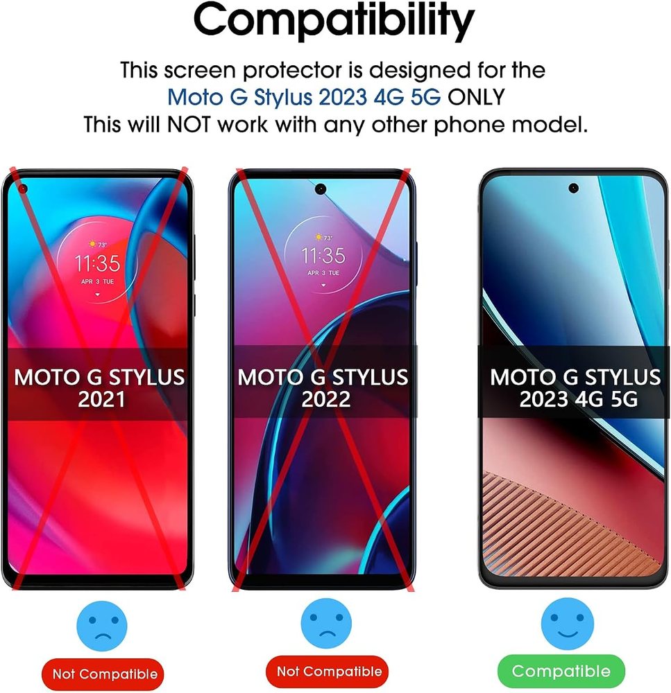 clear tempered glass screen protector for Motorola Moto G Stylus by amFilm