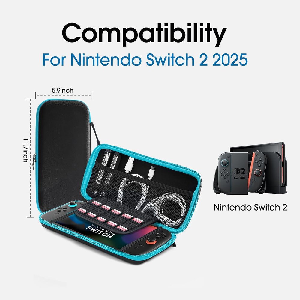 clear tempered glass screen protector for Nintendo Switch 2 by amFilm