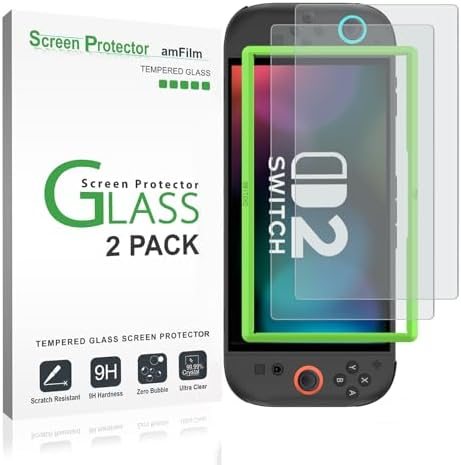 matte anti-glare tempered glass screen protector for Nintendo Switch 2 by amFilm