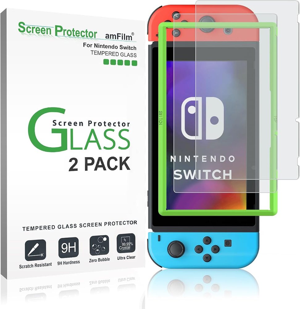 matte anti-glare tempered glass screen protector for Nintendo Switch by amFilm