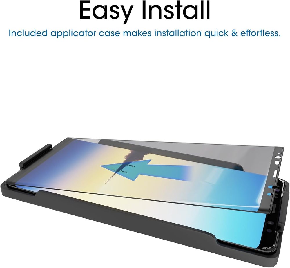 clear tempered glass screen protector for Samsung Galaxy Note 8 by amFilm