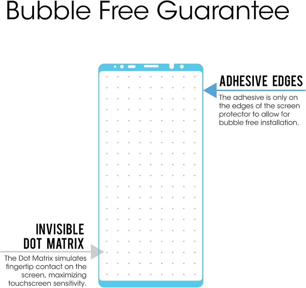 clear tempered glass screen protector for Samsung Galaxy Note 8 by amFilm
