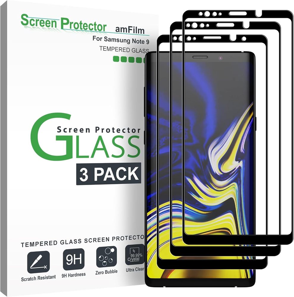 clear tempered glass screen protector for Samsung Galaxy Note 9 by amFilm