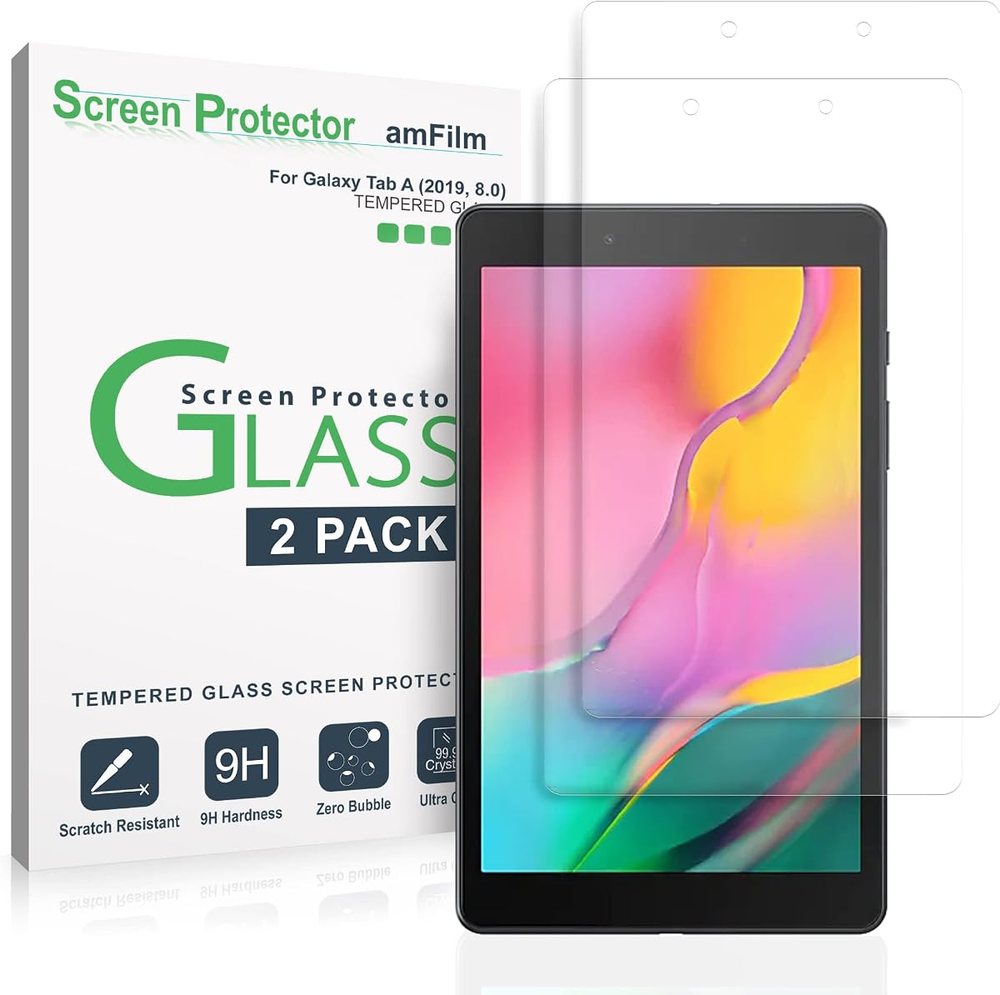 clear tempered glass screen protector for Samsung Galaxy Tab A 8.0 by amFilm