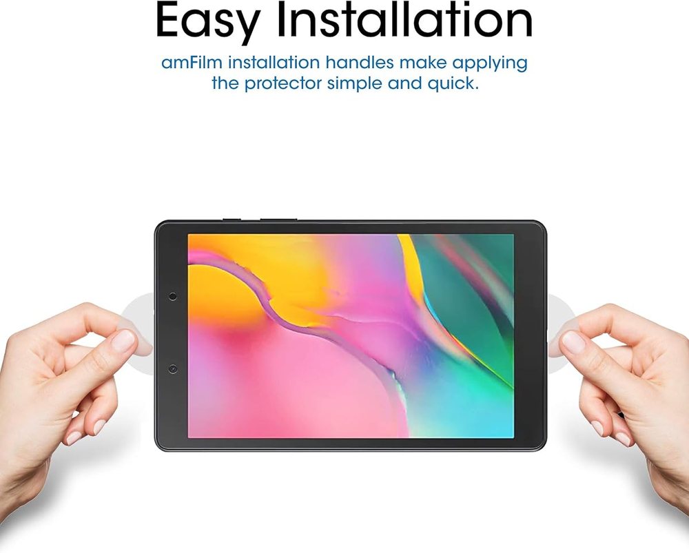 clear tempered glass screen protector for Samsung Galaxy Tab A 8.0 by amFilm