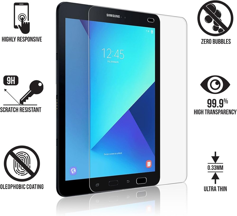 clear tempered glass screen protector for Samsung Galaxy Tab S3 by amFilm