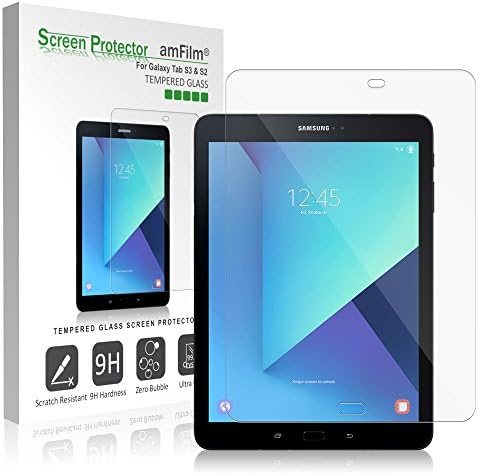 clear tempered glass screen protector for Samsung Galaxy Tab S3 by amFilm