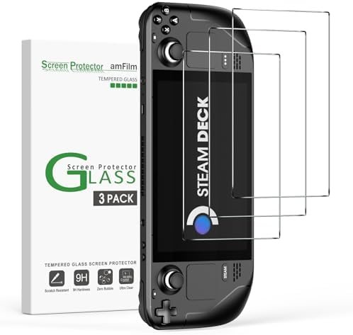 clear tempered glass screen protector for Steam Deck by amFilm