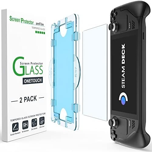 clear tempered glass screen protector for Steam Deck OLED by amFilm